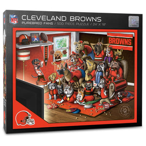 Cleveland Browns Purebred Fans Nailbiter 500 Piece Puzzle - Sweets and Geeks