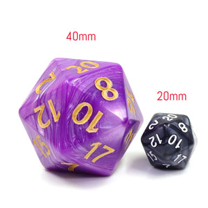 40mm Titan d20 - Purple Pearl - Sweets and Geeks
