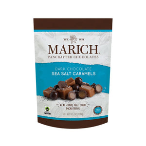 Marich Chocolate Pouches- Dark Chocolate Sea Salt Caramels 3.5oz - Sweets and Geeks