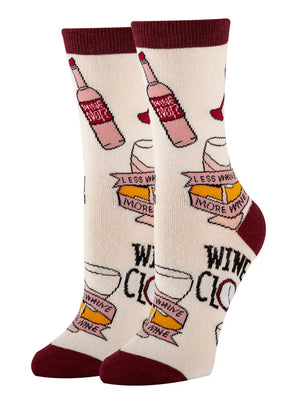 Put a Corck in it Men's Cotton Crew Socks - Sweets and Geeks