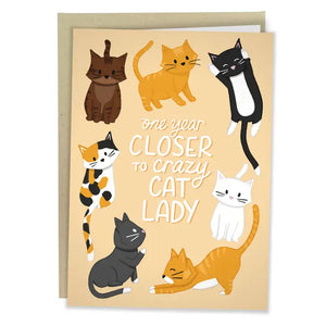 Crazy Cat Lady Greeting Card - Sweets and Geeks