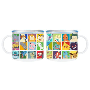 Pokémon Character Grid Ceramic Camper Mug - Sweets and Geeks
