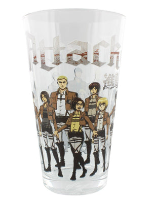 Attack on Titan Training Regiment Group 16oz Glass Cup - Sweets and Geeks