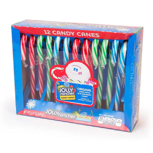 Jolly Rancher Christmas Candy Canes 12pk 5.2oz - Sweets and Geeks