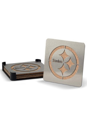 Pittsburgh Steelers 4-Piece Coaster Set - Sweets and Geeks