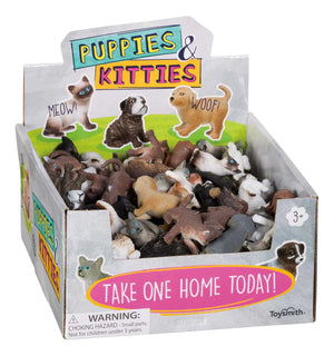 Puppies And Kitties, Assorted 2" Toy Figures - Sweets and Geeks