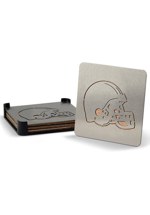 Cleveland Browns 4-Piece Coaster Set - Sweets and Geeks