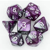 Mixed Color 7 Dice RPG Set (Purple & Silver)