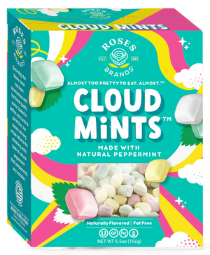 Rose's Cloud Mints W/ Natural Peppermint 5.5oz - Sweets and Geeks