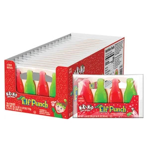 Nik-L-Nip's Elf Punch Wax Bottles 4-Pack 1.3oz - Sweets and Geeks