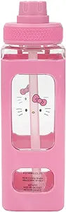 Hello Kitty Pink 24oz Square Water Bottle - Sweets and Geeks