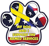 Paw Magnets - Military: (Armed Service Dog)