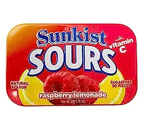 Sunkist Sours Raspberry Lemonade Sugar Free 1.7oz - Sweets and Geeks