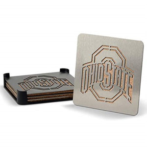 Ohio State Buckeyes 4-Piece Coaster Set - Sweets and Geeks