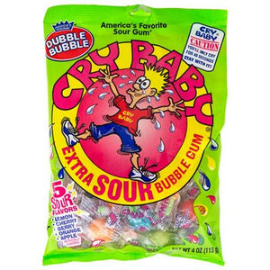Cry Baby Extra Sour Bubblegum 4oz Bag - Sweets and Geeks