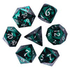 Anodized Aluminum Dice (Green & Black)