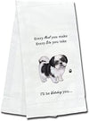 Shih Tzu, Black & White Puppy Cut - Towel