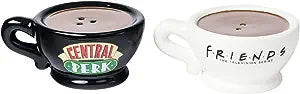 Friends Black and White Central Perk Ceramic Salt and Pepper - Sweets and Geeks