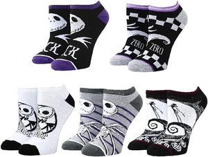 Nightmare Before Christmas Casual Ankle Socks 5-Pack - Sweets and Geeks