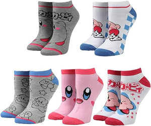 Kirby Casual Ankle Socks 5-Pair Pack - Sweets and Geeks