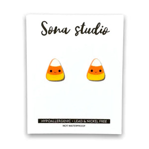 Candy Corn Fall Earrings - Sweets and Geeks