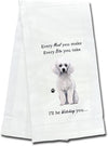 Poodle, White - Towel