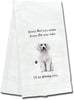 Poodle, White - Towel