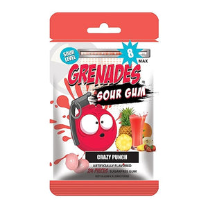 Grenades Fruit Gum 2.4oz- Crazy Punch - Sweets and Geeks