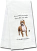 Pit Bull, Brindle & White Towel