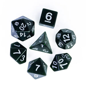Monochrome Imitation Jade Dice - Sweets and Geeks