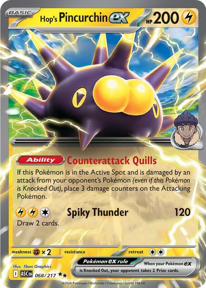 damaged pokemon card value Hop's Pincurchin ex - ME: Ascended Heroes