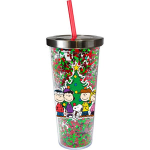 The Peanuts: Christmas Glitter Cup - Sweets and Geeks