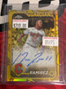 2024 Topps Chrome Gilded José Ramírez Autograph #CGA-JRA Yellow/Gold /75 (01/75)