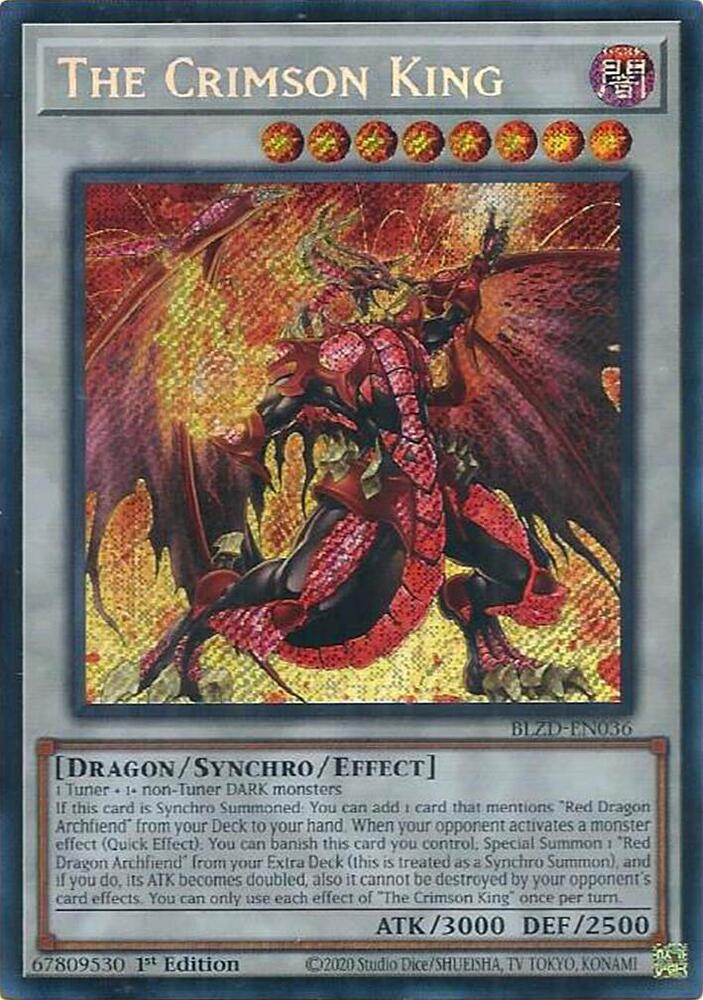 The Crimson King (1st Edition) (Secret Rare) - Blazing Dominion