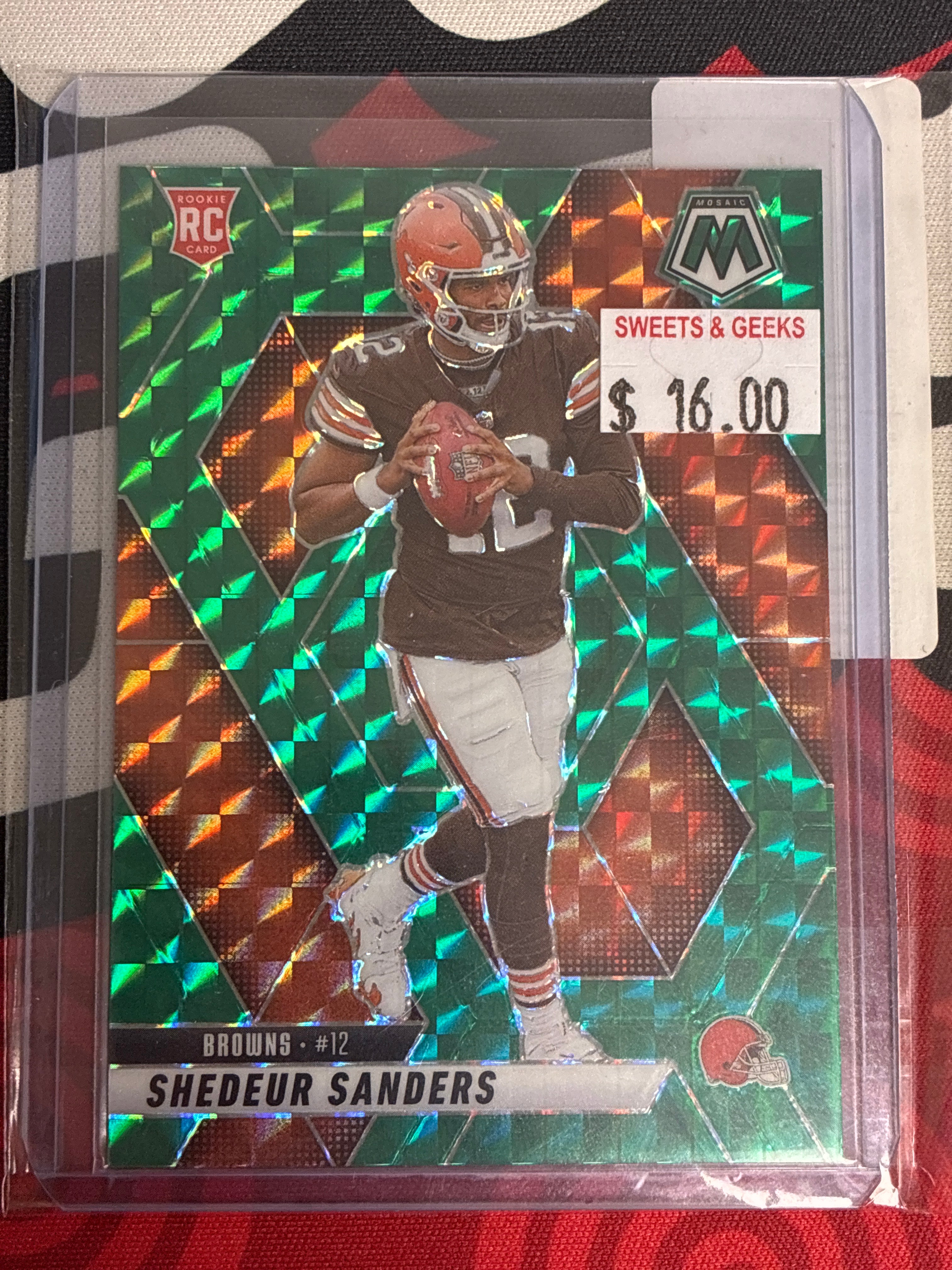 その他 PANINI MOSAIC SCAMACCA RC 2025 Panini Mosaic Football #302 Shedeur Sanders Green Mosaic