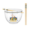 Ratatouille Noodles 20oz Ceramic Ramen Bowl with Chopsticks