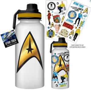 Star Trek 32oz Water Bottle with Sticker Set - Sweets and Geeks