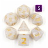 White Giant Pearl Dice Set - Sweets and Geeks