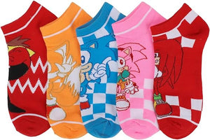 Sonic The Hedgehog Characters Women's 5-Pair Ankle Socks - Sweets and Geeks