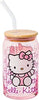 Hello Kitty 16oz Glass Tumbler w/ Bamboo Lid & Straw