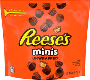 Reese's Cups Minis Unwrapped Stand-Up Bag 7.6oz - Sweets and Geeks