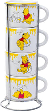 Winnie the Pooh Honey 4pc 3oz Stackable Ceramic Mug Set - Sweets and Geeks