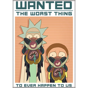 Rick and Morty Wanted Magnet - Sweets and Geeks