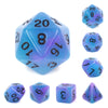 Blue and Purple Glow in the Dark Dice Set - Sweets and Geeks