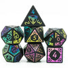 Obsidian Rainbow Semi-Precious Gemstone Dice - Sweets and Geeks