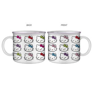 Hello Kitty Faces and Bows 20oz Ceramic Camper Mug - Sweets and Geeks