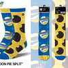 Moon Pie Split - Mens Crew Straight Socks