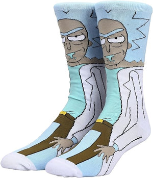 Rick And Morty Rick Animigos Casual 360 Crew Socks for Men - Sweets and Geeks
