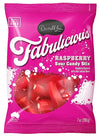 Darrell Lea Fabulicious Raspberry Sour Candy 7oz Peg Bag - Sweets and Geeks