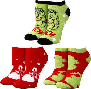 The Grinch - Women 3-Pair Fuzzy Socks - Sweets and Geeks